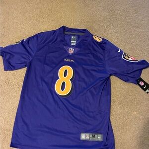 Lamar Jackson Jersey Purple and Gold